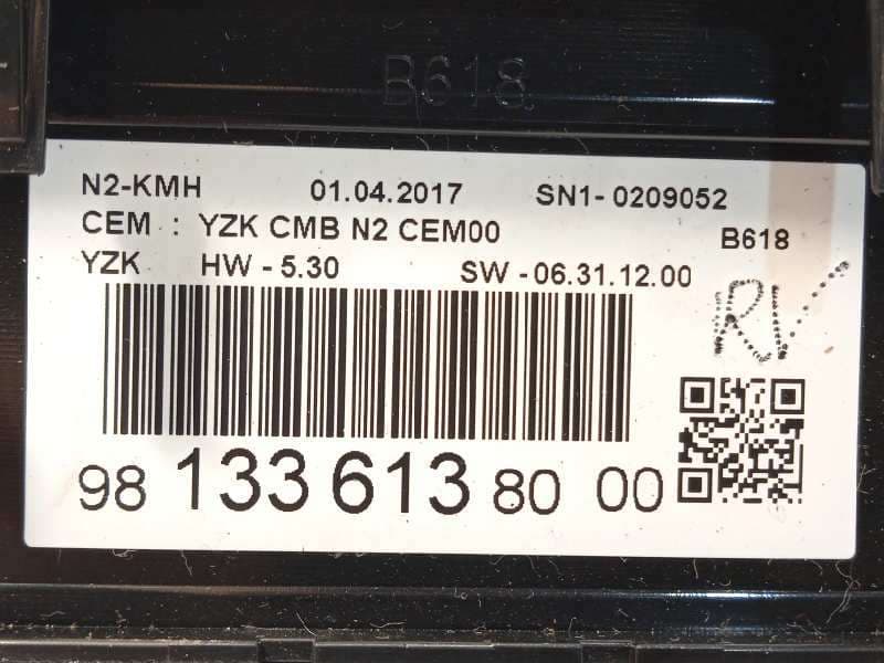 Recambio de cuadro instrumentos para citroën c3 feel referencia OEM IAM 9813361380 - Azul 5