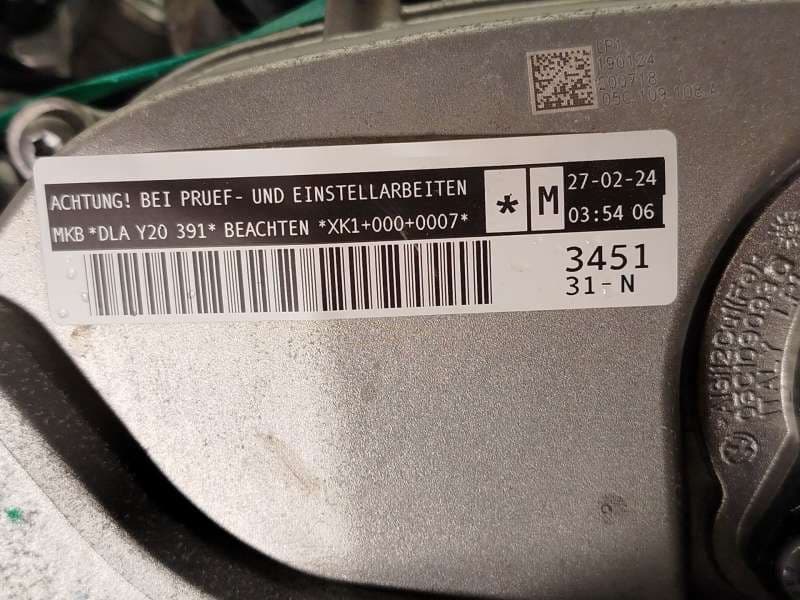 Recambio de motor completo para audi a1 sportback (gba) 30 tfsi referencia OEM IAM DLAA - Blanco 6