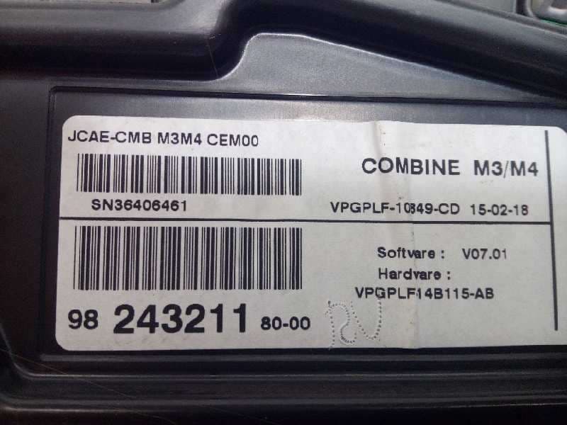 Recambio de cuadro instrumentos para citroën c-elysée shine referencia OEM IAM 9824321180 - Negro 5