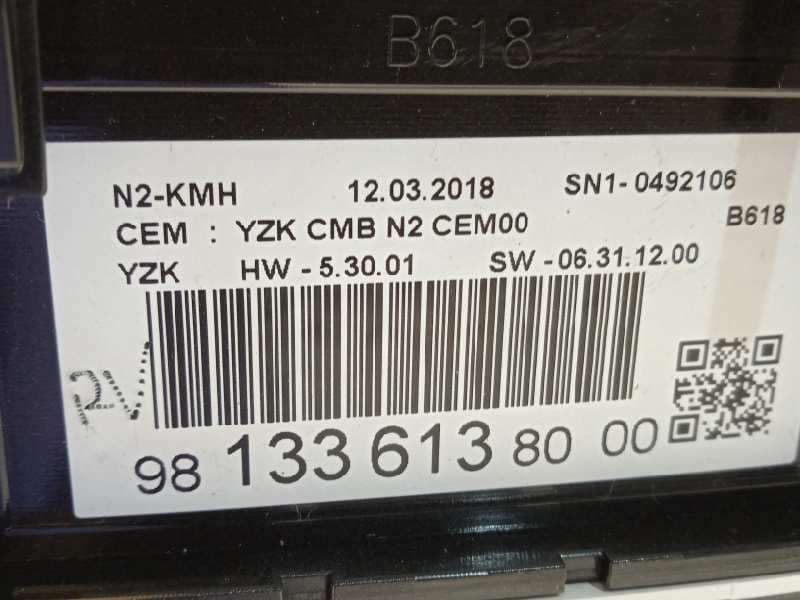 Recambio de cuadro instrumentos para citroën c3 feel referencia OEM IAM 9813361380 - Rojo 7