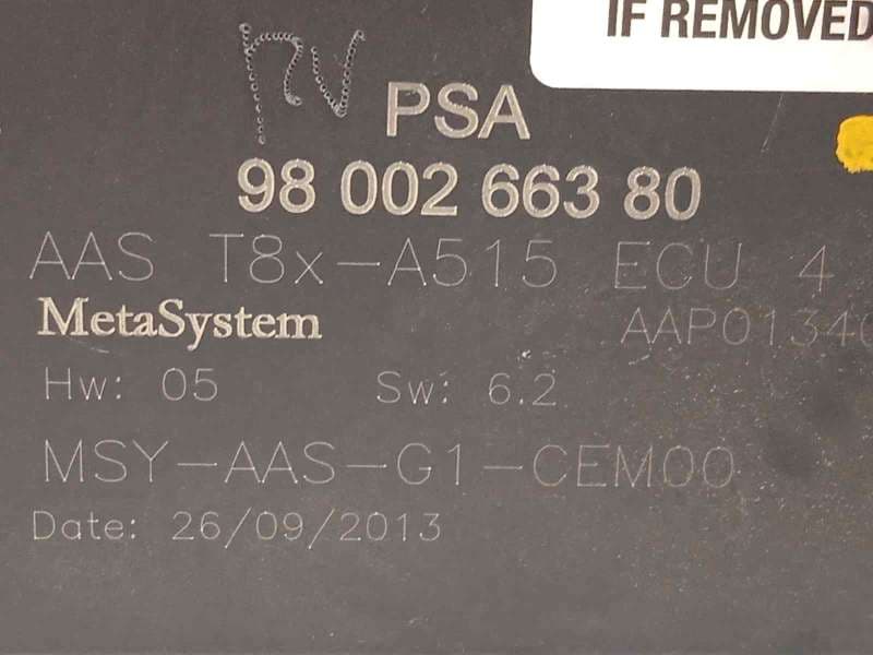 Recambio de modulo electronico para peugeot 5008 style referencia OEM IAM 9800266380 - Negro 4
