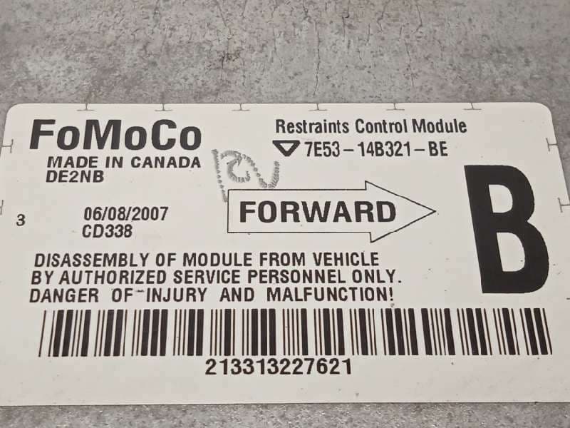 Recambio de centralita airbag para mercury milan 3.0 referencia OEM IAM 7E5314B321BE - Negro 4