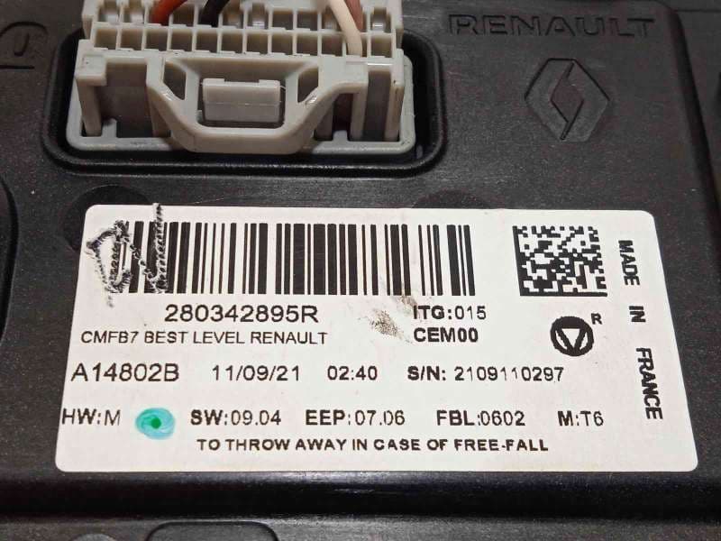 Recambio de pantalla multifuncion para renault captur ii referencia OEM IAM 280342895R - Blanco 5