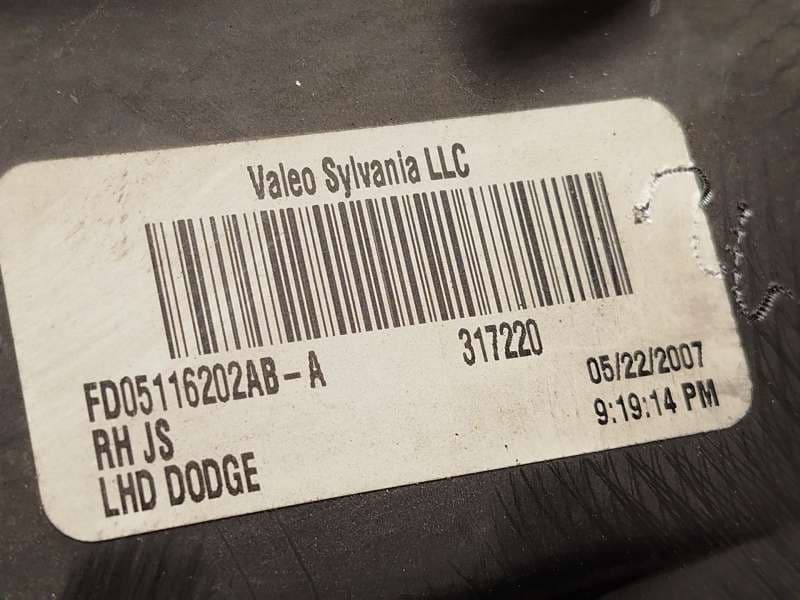 Recambio de faro derecho para dodge avenger 2.0 referencia OEM IAM 5116202AB - Plata 4