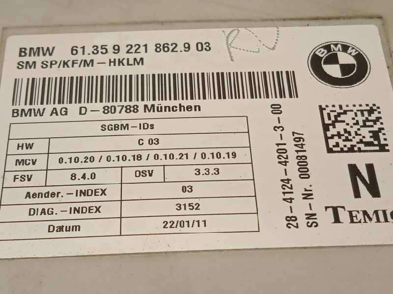 Recambio de centralita asientos para bmw x6 (e71) xdrive40d referencia OEM IAM 61359221862 - Gris 4