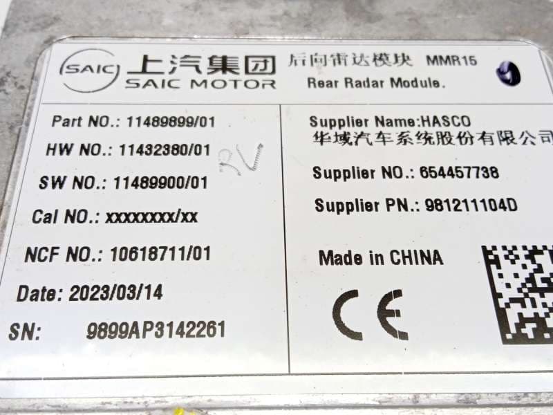 Recambio de sensor para mg zs suv (azs1) 1.5 vti referencia OEM IAM 11489899 4