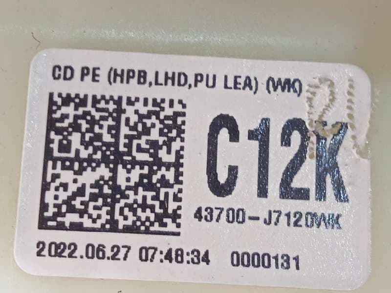 Recambio de palanca cambio para kia xceed 1.0 tgdi cat referencia OEM IAM 43700J7120WK 5
