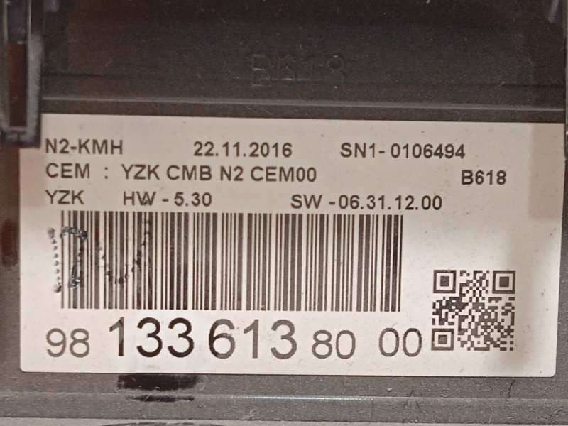 Recambio de cuadro instrumentos para citroën c3 feel referencia OEM IAM 9813361380 - Blanco 6