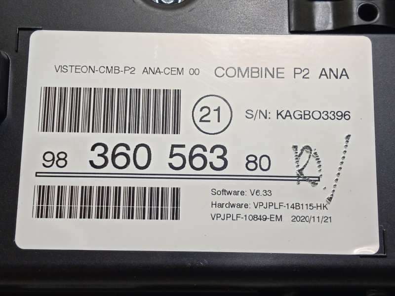 Recambio de cuadro instrumentos para peugeot 208 active referencia OEM IAM 9836056380 4
