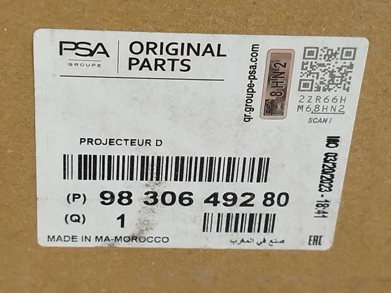 Recambio de faro derecho para citroën c4 iii 1.2 referencia OEM IAM 9830649280  73374698 6