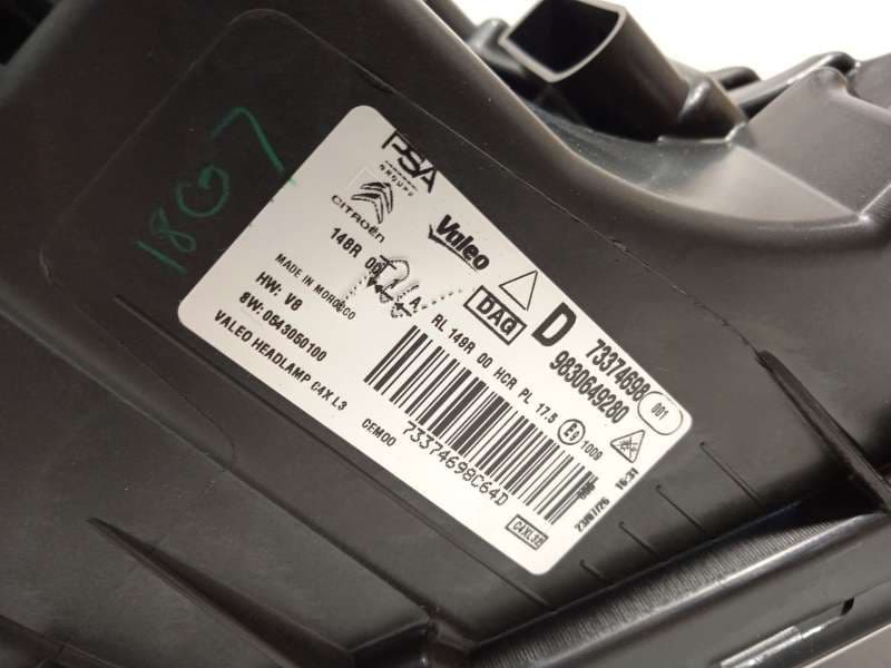 Recambio de faro derecho para citroën c4 iii 1.2 referencia OEM IAM 9830649280  73374698 7