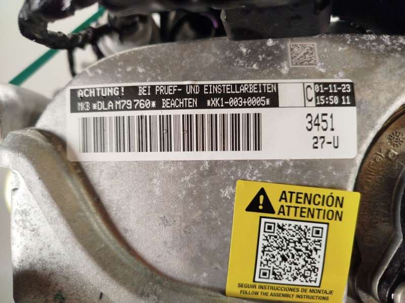 Recambio de motor completo para seat arona (kj7, kjp) 1.0 tsi referencia OEM IAM DLAA 6