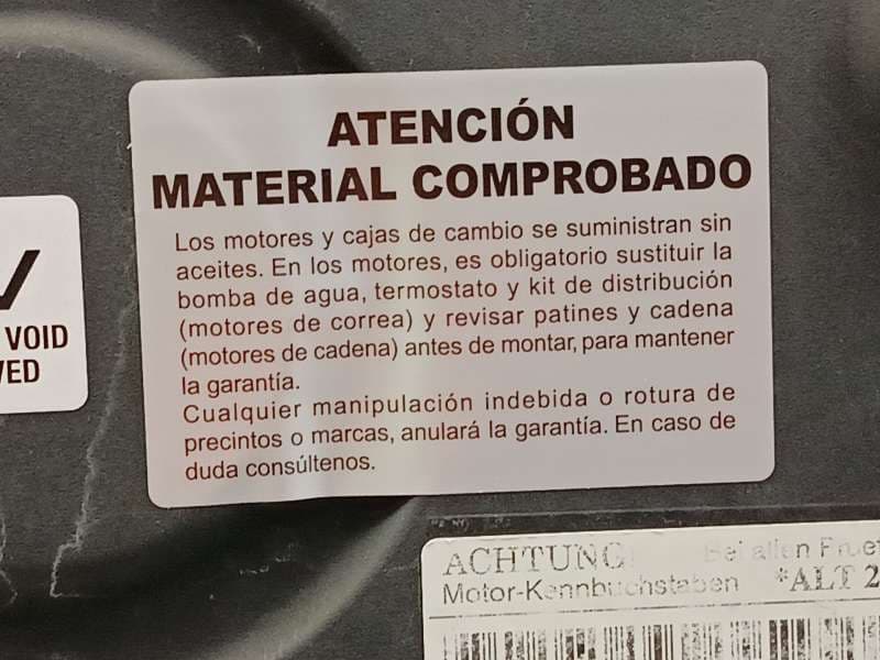 Recambio de motor completo para audi a4 b7 avant (8ed) 2.0 referencia OEM IAM ALT 7