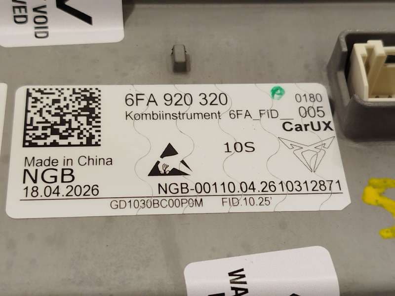 Recambio de cuadro instrumentos para cupra raval endur rav referencia OEM IAM 6FA920320 - Azul 5