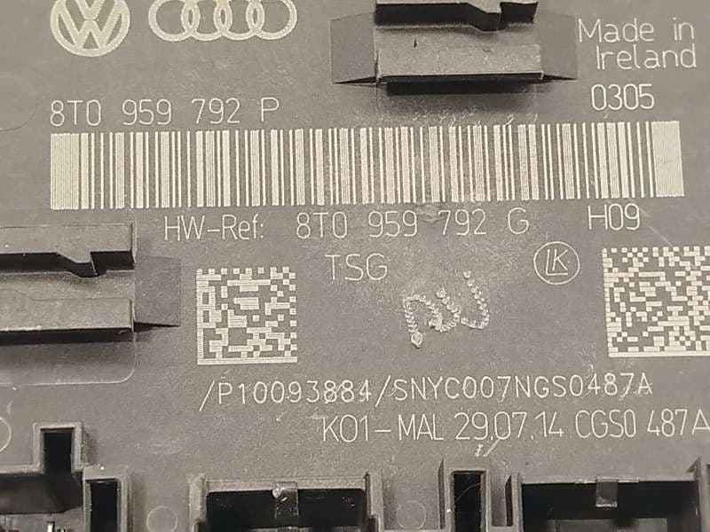 Recambio de modulo confort para audi a4 b8 (8k2) 2.0 tdi referencia OEM IAM 8T0959792P - Negro 4