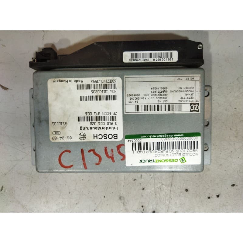 Recambio de modulo electronico para iveco eurorider c43a referencia OEM IAM 5006144219 6009371001 CENTRALITA INTARDER - Blanco