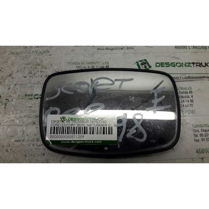 Recambio de cristal retrovisor derecho para ford escort berlina/turnier cl berlina referencia OEM IAM