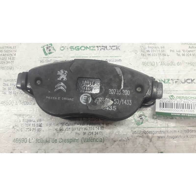 Recambio de pastillas de freno delanteras para peugeot 207 sw confort referencia OEM IAM - Blanco