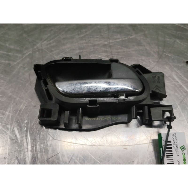 Recambio de maneta interior trasera derecha para peugeot 207 confort referencia OEM IAM 96555516VD - Gris