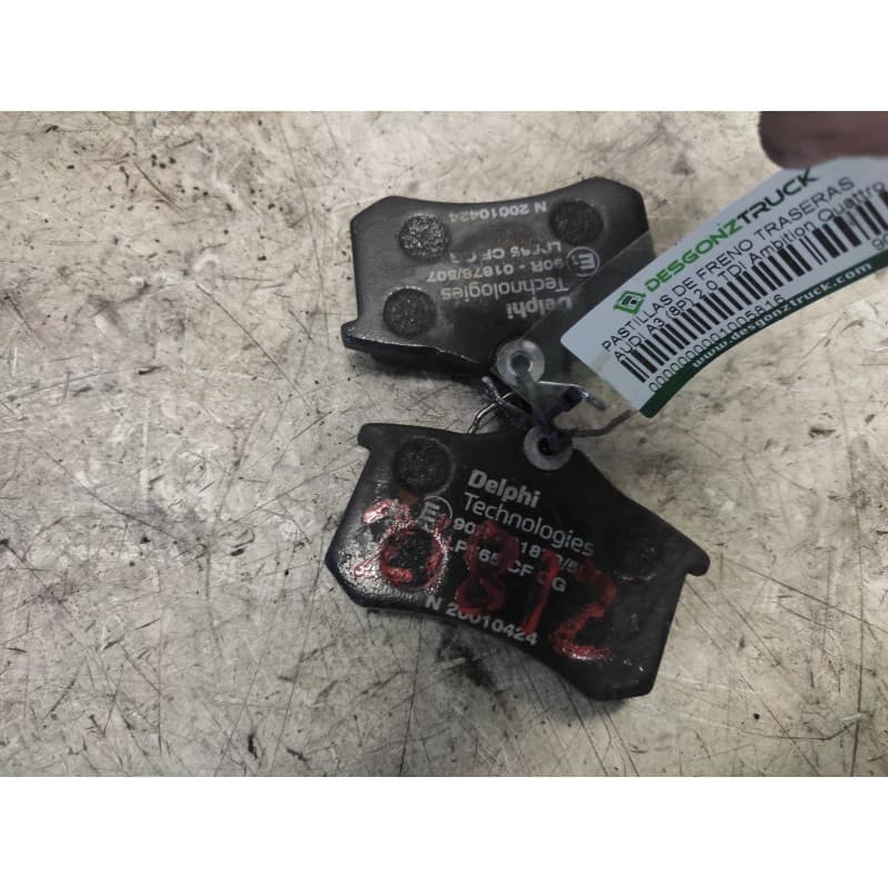 Recambio de pastillas de freno traseras para audi a3 (8p) 2.0 tdi ambition quattro referencia OEM IAM 90R01878507 - Negro