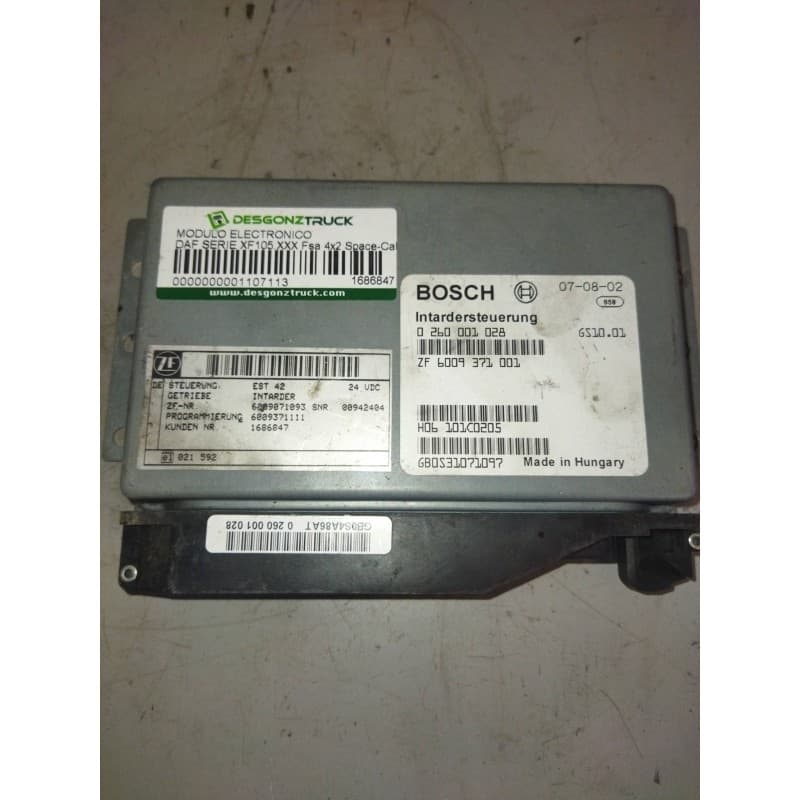 Recambio de modulo electronico para daf serie xf105.410 fsa 4x2 space-cab referencia OEM IAM 1686847 0260001028 CENTRALITA INTAR - Amarillo