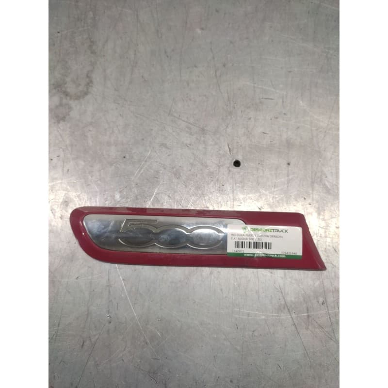 Recambio de moldura puerta trasera derecha para fiat nuova 500 (150) blackjack referencia OEM IAM 735431948 - Rojo