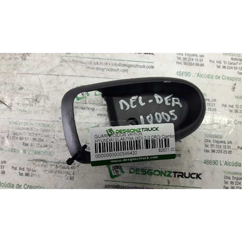 Recambio de guarnecidos varios para hyundai elantra (xd) 2.0 crdi comfort (5-ptas.) referencia OEM IAM 82621-2D000 MANETA INT. D - Verde