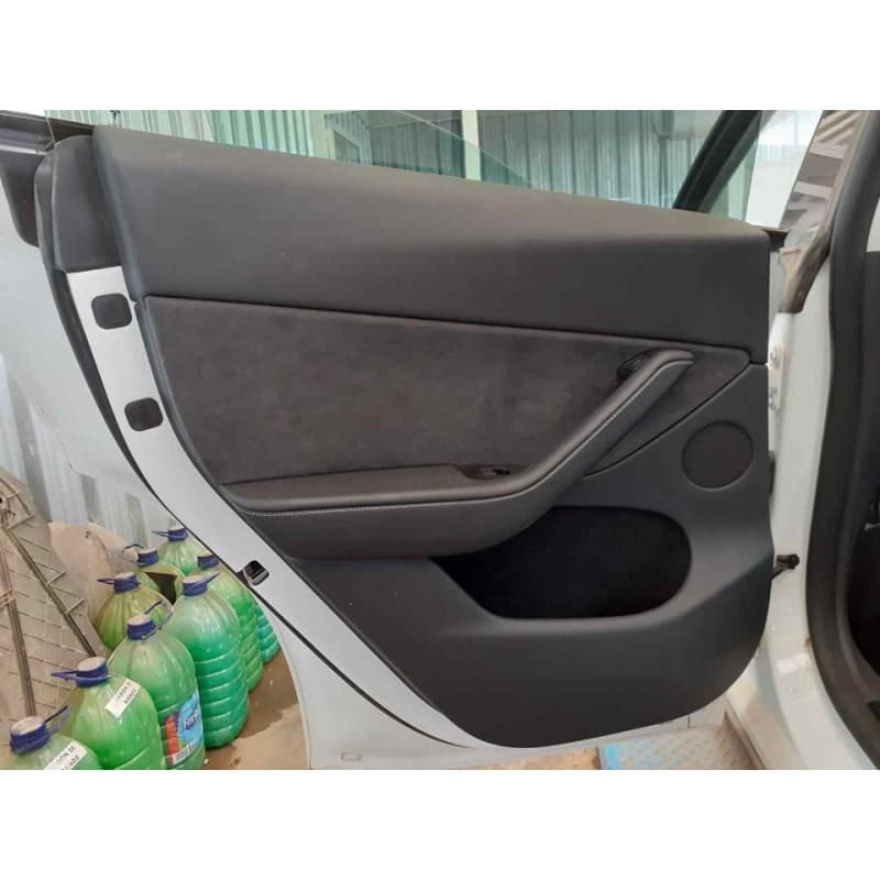 Recambio de guarnecido puerta trasera izquierda para tesla model y gran autonomia dual awd referencia OEM IAM - Blanco