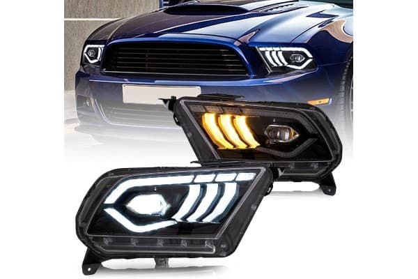 Faros LED Vland Negros para Ford Mustang 2010-2014 Izquierdo y Derecho usado