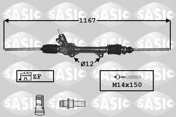 Sasic 7006023 Caja de dirección hidráulica para Citroën y Peugeot usado