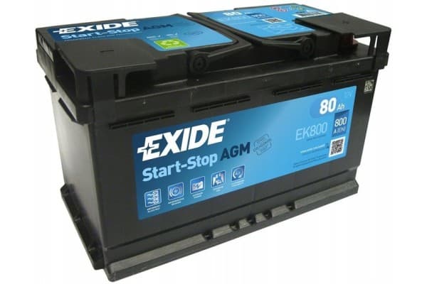 Batería Exide Agm Start Stop EK800 80Ah 800A EN usado
