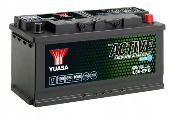 Batería Yuasa 100 Ah 850 A Efb para autocaravanas usado