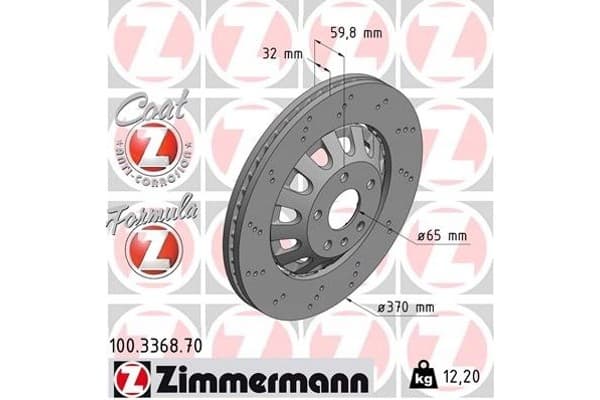 Disco de Freno Delantero Zimmermann para Audi A3 RS3 2011-2012 usado