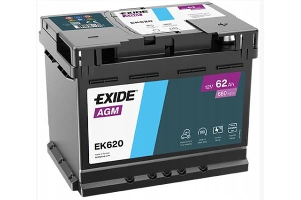 Batería Exide Start-Stop Agm 12V 62Ah 680A EK620 usado