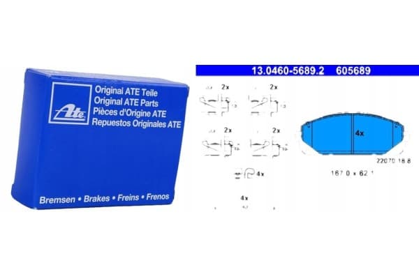Pastillas de freno delanteras 13.0460-5689.2 Ate para Jeep Cherokee usado