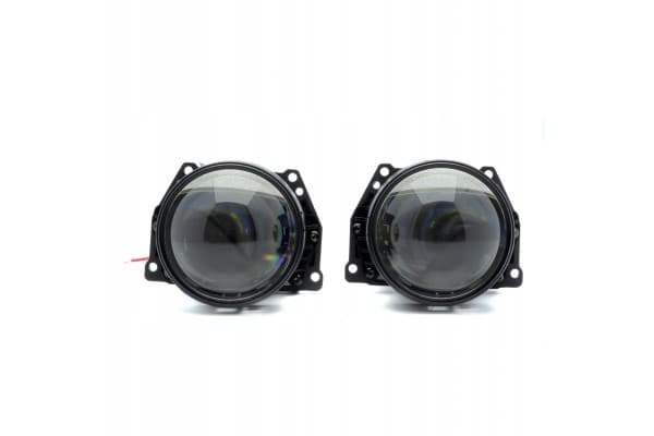 3 Lentes Bi-LED 5500K Blanco Frío Universales Proyectores Canbus 36/45W usado
