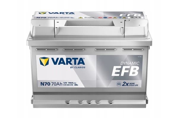 Batería Varta Blue Dynamic Efb Start Stop 70 Ah 760 A N70 usado