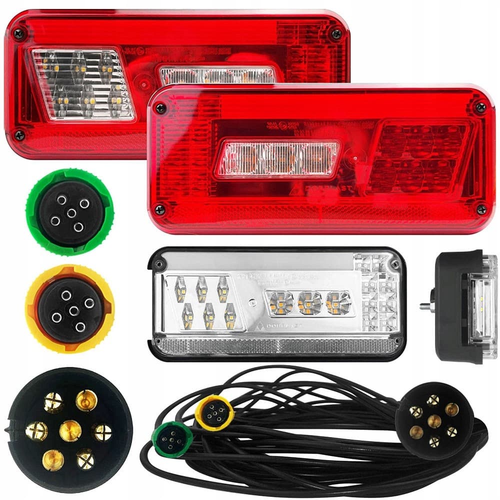 Kit de Luces LED para Remolque con Arnés de Cableado de 9,5 m y Conector de 7 Pines nuevo