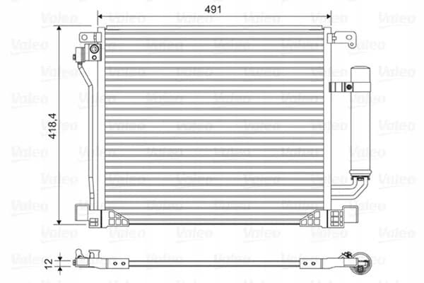 Valeo 822587 Condensador de Aire Acondicionado con Deshumidificador usado