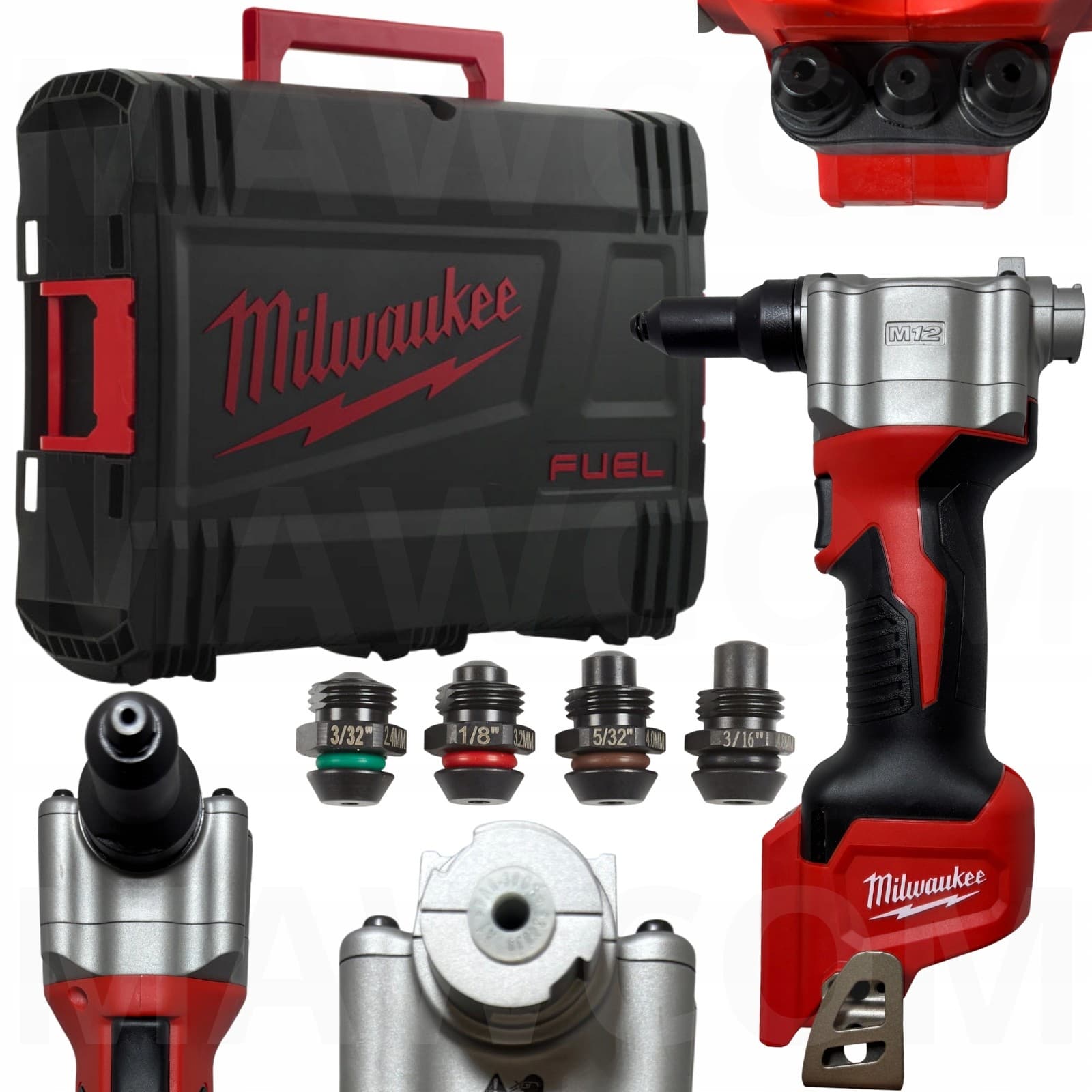 Milwaukee M12 Bprt-202X Kit de Herramienta de Remachado Inalámbrica 4933464405 nuevo