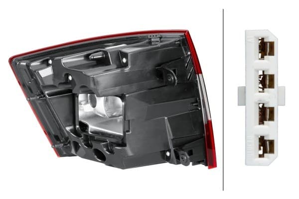 Hella 9EL 354 848-041 Lámpara trasera multifuncional usado