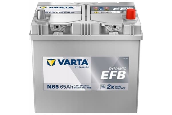 Batería Varta Blue Dynamic Efb N65 12V 65 Ah / 650 A Start-Stop usado