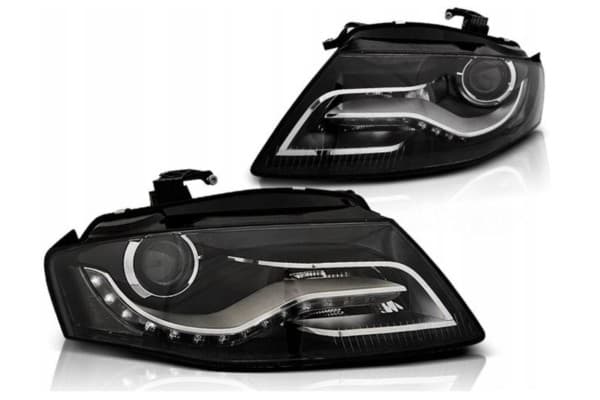 Faros delanteros para Audi A4 B8 Negros con LED Drl luces diurnas usado