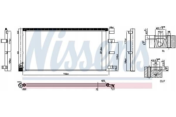 Nissens 940829 Condensador de aire acondicionado usado