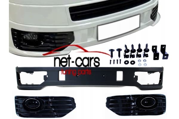 Spoiler delantero Net-Cars negro para VW T5 2009-2015 nuevo