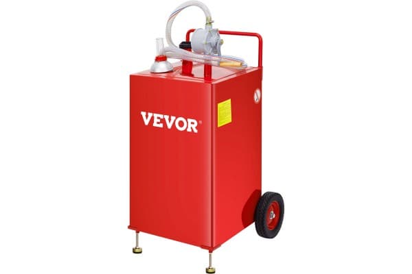 Carretilla de Combustible Vevor 30 Galones con Bomba Rotativa para Gasolina y Diésel usado