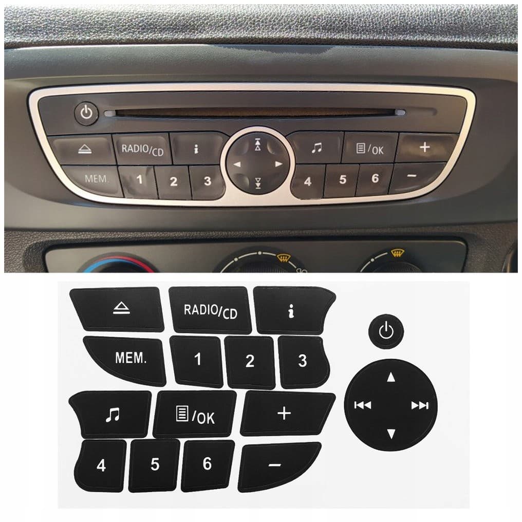 Kit de Pegatinas para Reparación de Panel de Radio Renault Clio Iii y Megane 3 nuevo