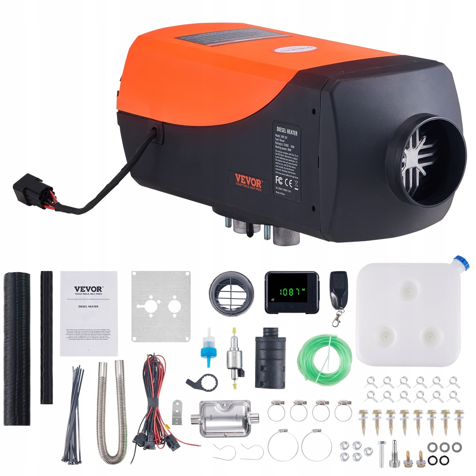 Calefactor de Estacionamiento Vevor 12V 5KW con Control Remoto Lcd usado