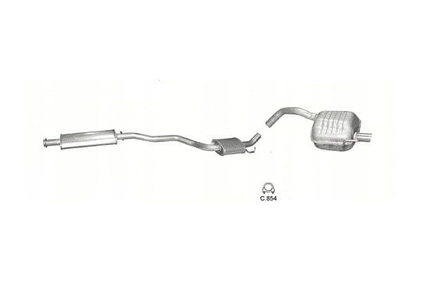 Silenciador intermedio y final para Alfa Romeo 147 1.6 y 2.0 Twin Spark (2000-2010) usado