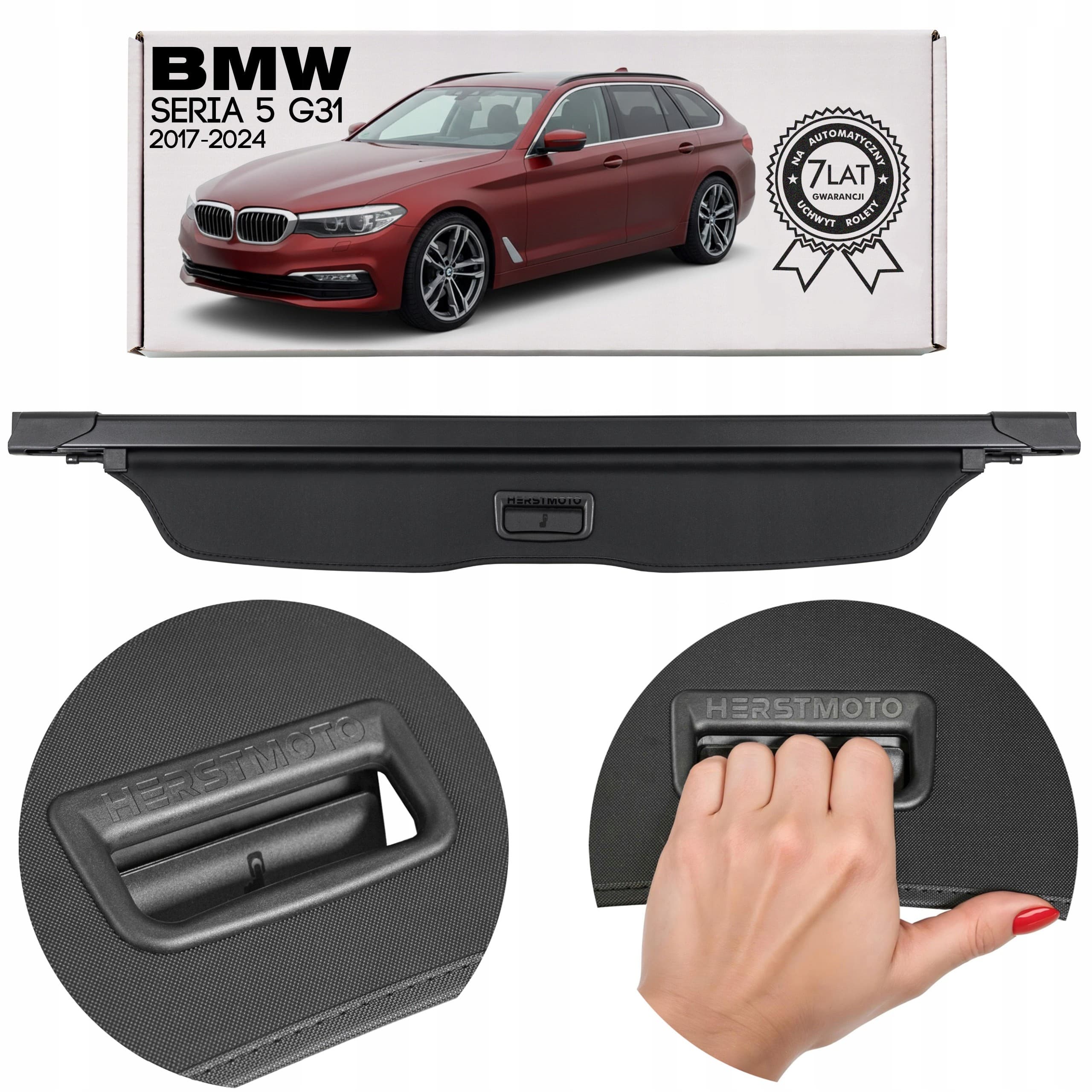 BMW Serie 5 G31 2017-2024 Touring Cubierta de Maletero Trasera Negra 51477466635 nuevo